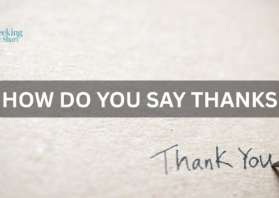 How do You say Thanks!